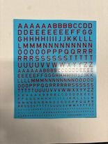 DMC Aufkleber B13 Buchstaben, gemischte Größen, Rot